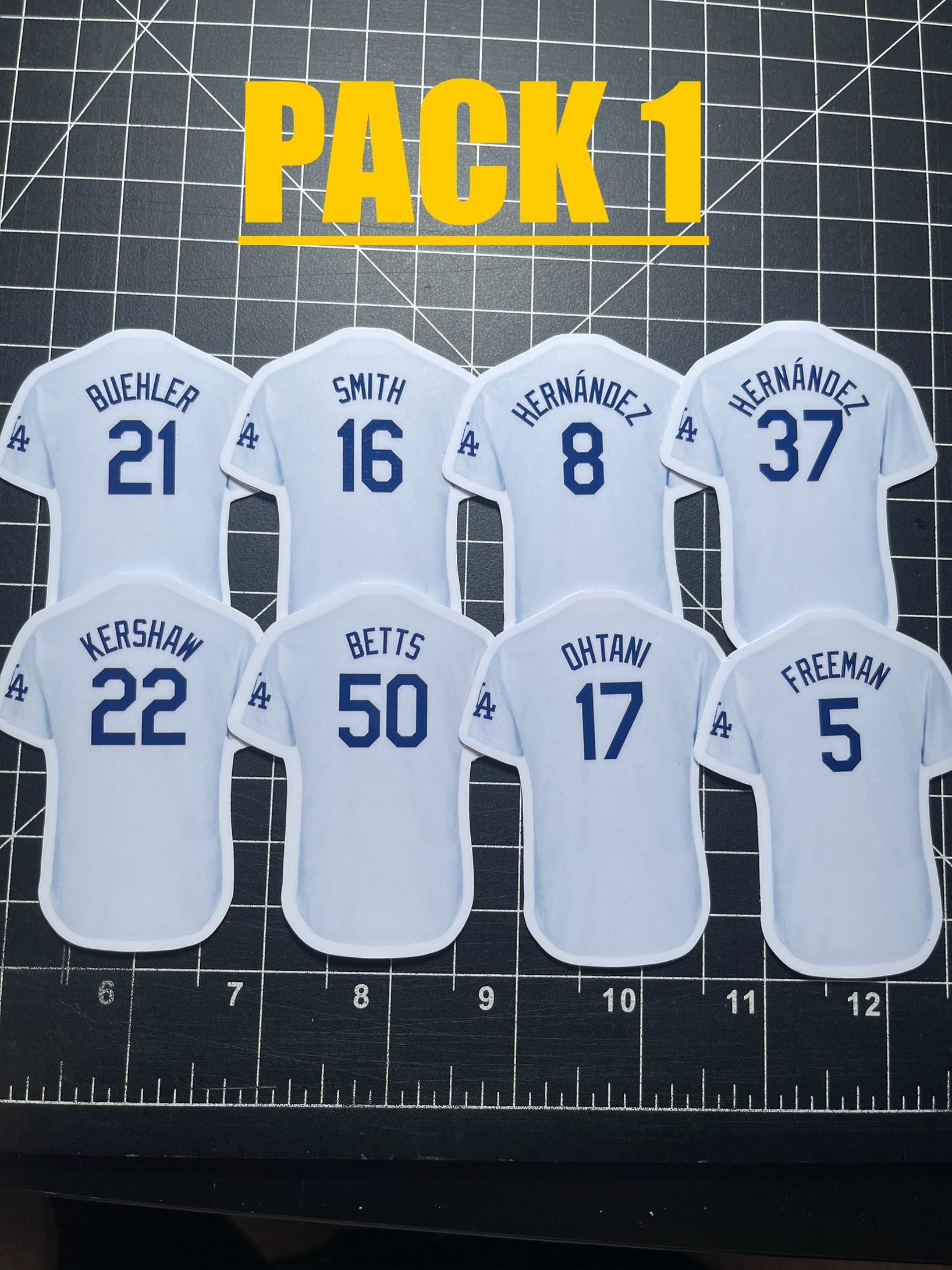 Los Angeles Dodgers Player Jersey Stickers!