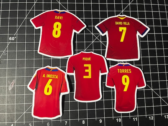Spain Soccer Team Jersey Stickers!