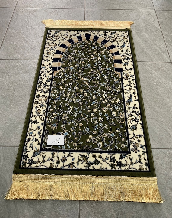 Tapis De Prière Marocain Artisanal – 100% Laine, Multicolore, 95x65 Cm