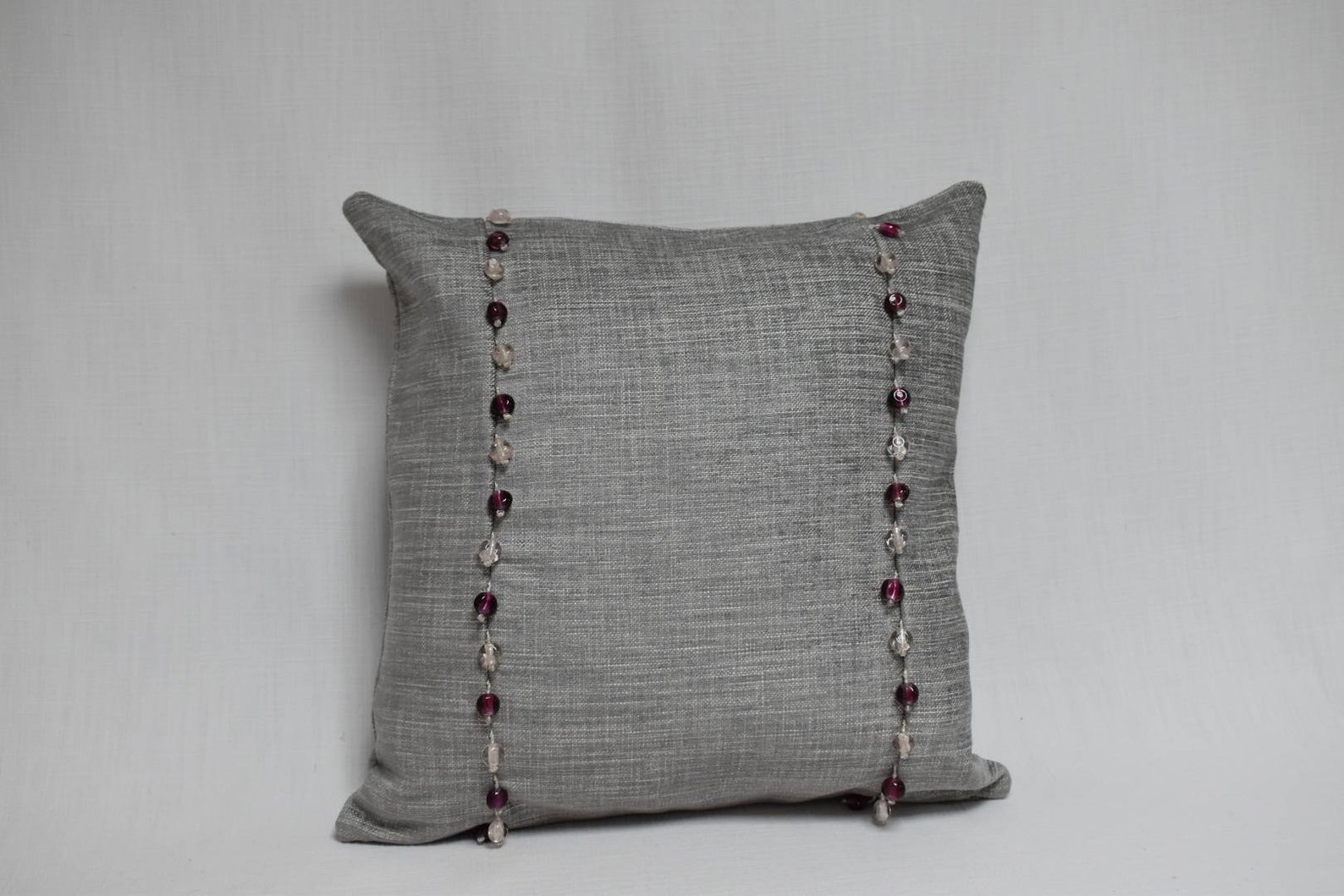 Handmade Cushion With Beading Detail Etsy
