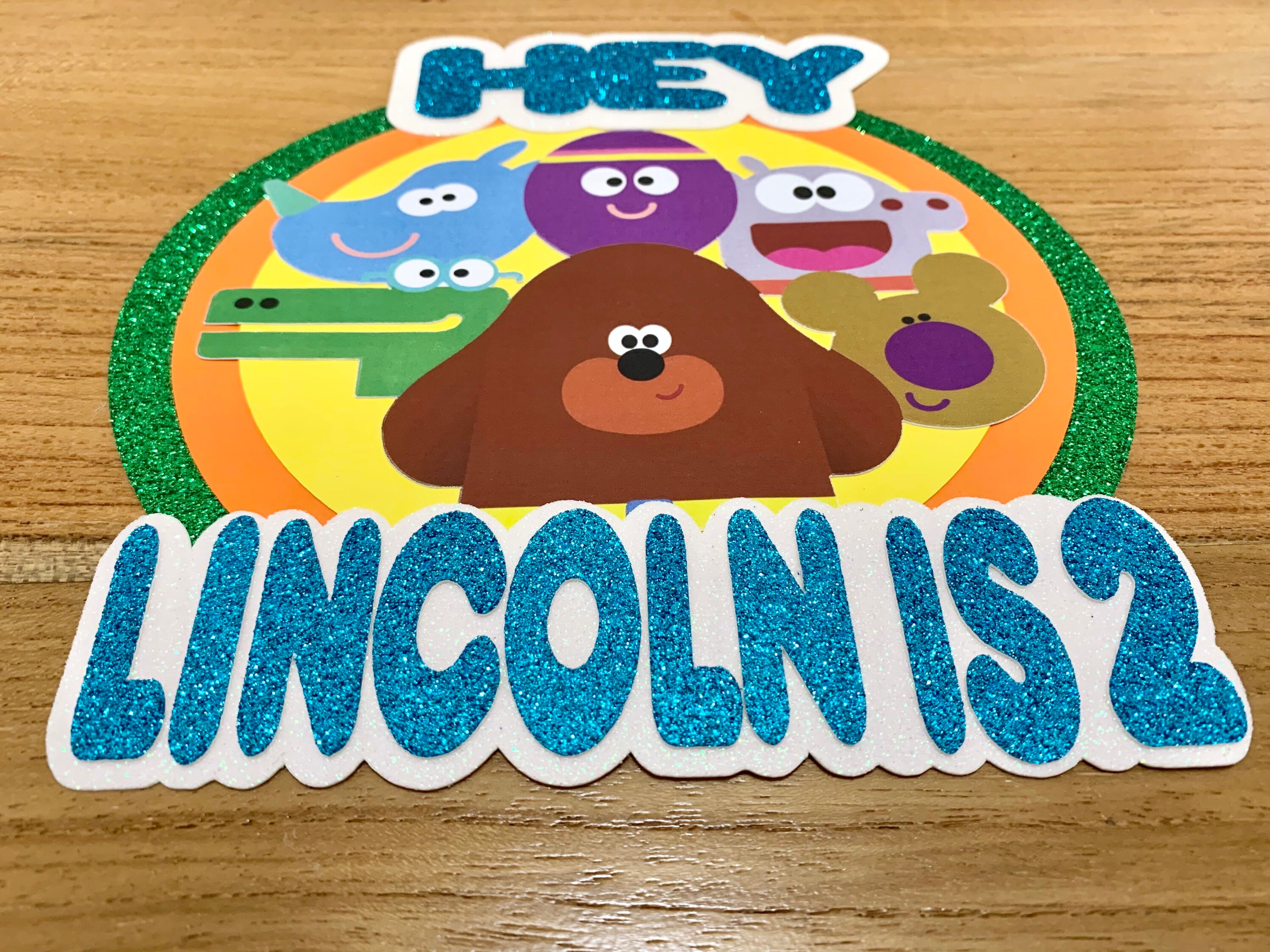 Hey Duggee Themed Personalised Birthday Cake Topper Various Etsy