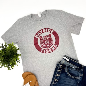 Bayside Tigers Saved by the Bell shirt, Vintage 90s shirt, Zack Morris and Kelly Kapowski, AC Slater, Screech