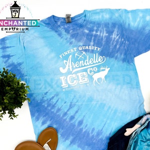 Arendelle Ice Company Kristoff and Sven Frozen 2 Elsa Anna Disney Inspired Tie Dye Disneyland Disney World Parks Shirt