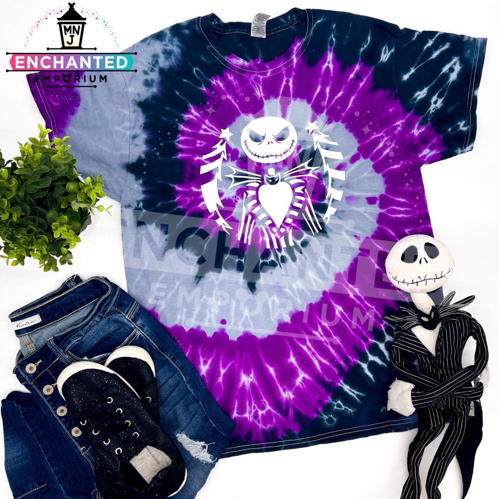 Jack Skellington Nightmare Before Christmas Disney Inspired Tie Dye Haunted Mansion Holiday Disneyland Disney World Disney Parks Shirt Donuink Store