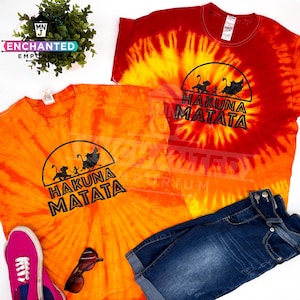 Hakuna Matata Lion King Disney Inspired Tie Dye Animal Kingdom Disneyland Disney World Disney Parks Shirt