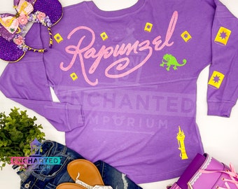 Tangled Rapunzel Inspired Disney Princess Jersey Shirt, Rapunzel Tangled floating lantern with Pascal Inspired Disney Jersey Shirt