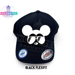 Sunglasses Mickey Inspired Fitted Hat, Mickey Hat, Mickey Sunglasses Hat, Youth Adult Women Men Disney Mickey Mouse Fitted or Trucker Hat