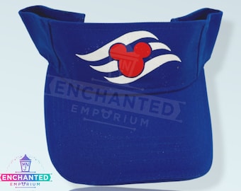 Cruise Line Mickey Head Inspired Fitted Hat Visor, Youth Adult Women Men Walt Disney Cruise Line Visor Fitted Hat or Trucker Hat