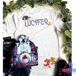 Lucifer Cat Shirt | Cinderella Villain Tee | Disney Cat Graphic Shirt | Funny Villain Top | Gus Gus & Jaq Mouse Tee