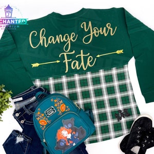Merida Brave Inspired Disney Princess Jersey Shirt, Disney Pixar Princess Merida Brave Change Your Fate Jersey Shirt
