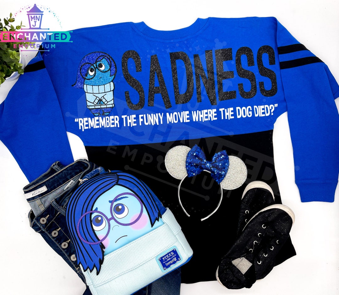 Sadness Emotion Pixar Inside Out Core Memory Day Disney Inspired Jersey ...