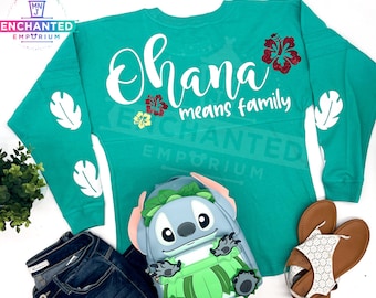 Ohana Means Family Lilo and Stitch Disney Inspired Jersey Shirt Disneyland Disney World Jersey Shirt