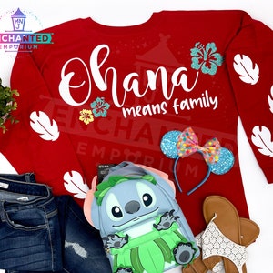 Ohana Means Family Lilo and Stitch Disney Inspired Jersey Shirt Disneyland Disney World Jersey Shirt