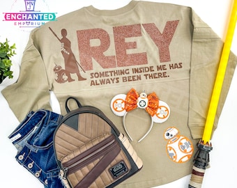 Camiseta de Rey BB-8 de Star Wars inspirada en Disney. Camiseta de Disneyland Disney World, Rey Star Wars, BB-8 de Star Wars.