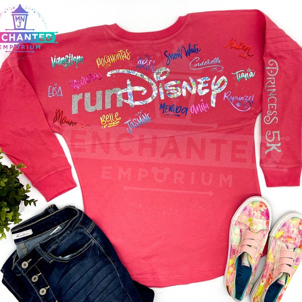 Run Disney Princess Run 5K 10K HalbMarathon Disney inspiriert Jersey Shirt Disneyland Disney World Jersey Shirt