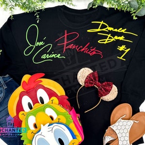 3 Three Caballeros Inspired Disney Jersey Shirt Disneyland Disney World Jersey Shirt