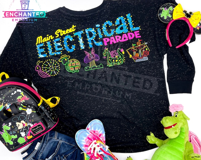 Featured listing image: Main Street Electrical Parade 50th Anniversary Disney Inspired Jersey Shirt Disneyland Disney World Jersey Shirt