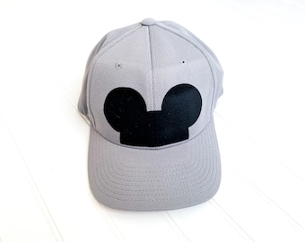 Half Mickey Head Inspired Fitted Hat, Mickey Hat, Youth Adult Women Men Walt Disney Mickey Mouse Hat Fitted Hat or Trucker Hat
