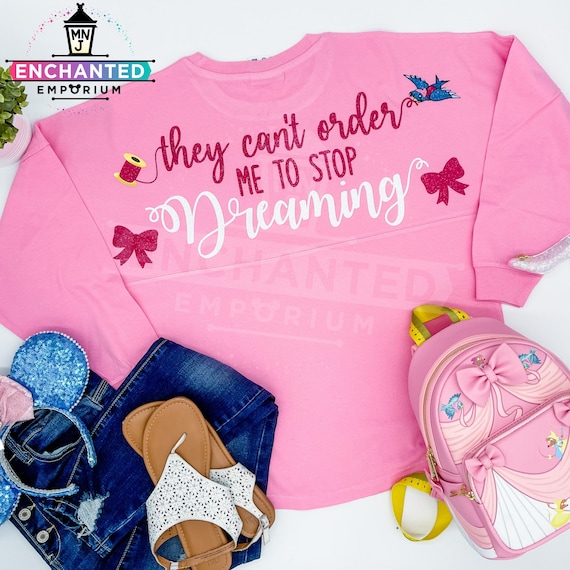 Cinderella Disney Princess They Can't Order Me to Stop Dreaming Inspired Jersey Shirt, Disney Cinderella Pink Dress Inspired Jersey
