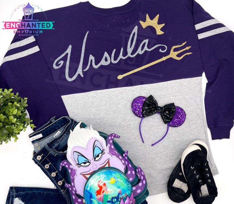 Ursula Villain Disney Jersey Shirt, Ursula Little Mermaid Disney Halloween MNSSHP Villain Poor Unfortunate Souls Jersey Shirt image 3