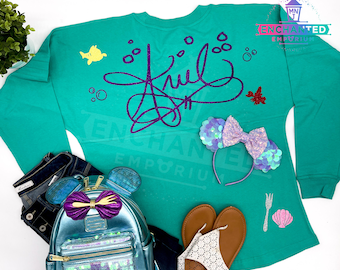 Ariel Little Mermaid Inspired Disney Princess Jersey Shirt, Disney Princess Ariel Flounder Sebastian Dinglehopper Jersey Shirt