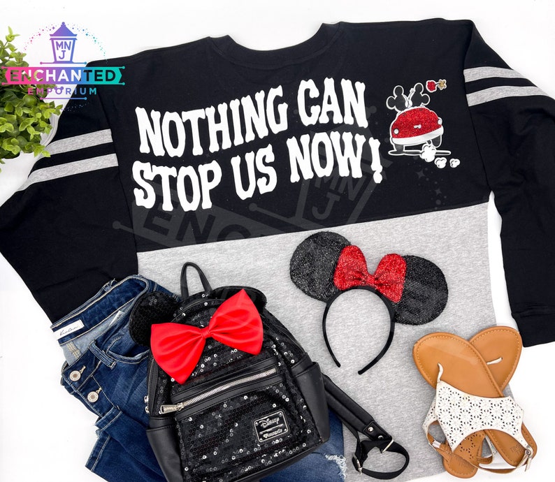 Mickey and Minnie's Runaway Railway Nothing Can Stop Us Now Disney Inspired Disney Ride Jersey Shirt Disneyland Disney World Jersey Shirt