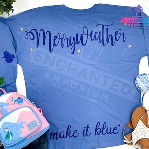 Merryweather Blue Fairy Make it Blue Princess Aurora Sleeping Beauty Inspired Disney Princess Jersey Shirt