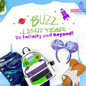 Buzz Lightyear To Infinity and Beyond Custom Request Disney Inspired Jersey Shirt Disneyland Disney World Jersey Shirt
