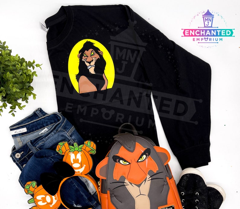 Scar I'm Surrounded by Idiots Disney Lion King Inspired Disney Halloween Villain Jersey Shirt Disneyland Disney World Jersey Shirt image 2