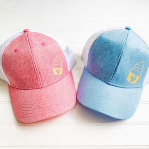 Dole Whip Disney Parks Snacks Inspired Trucker Hat, Youth Adult Women Disney World Disneyland Snacks Dole Whip Hat