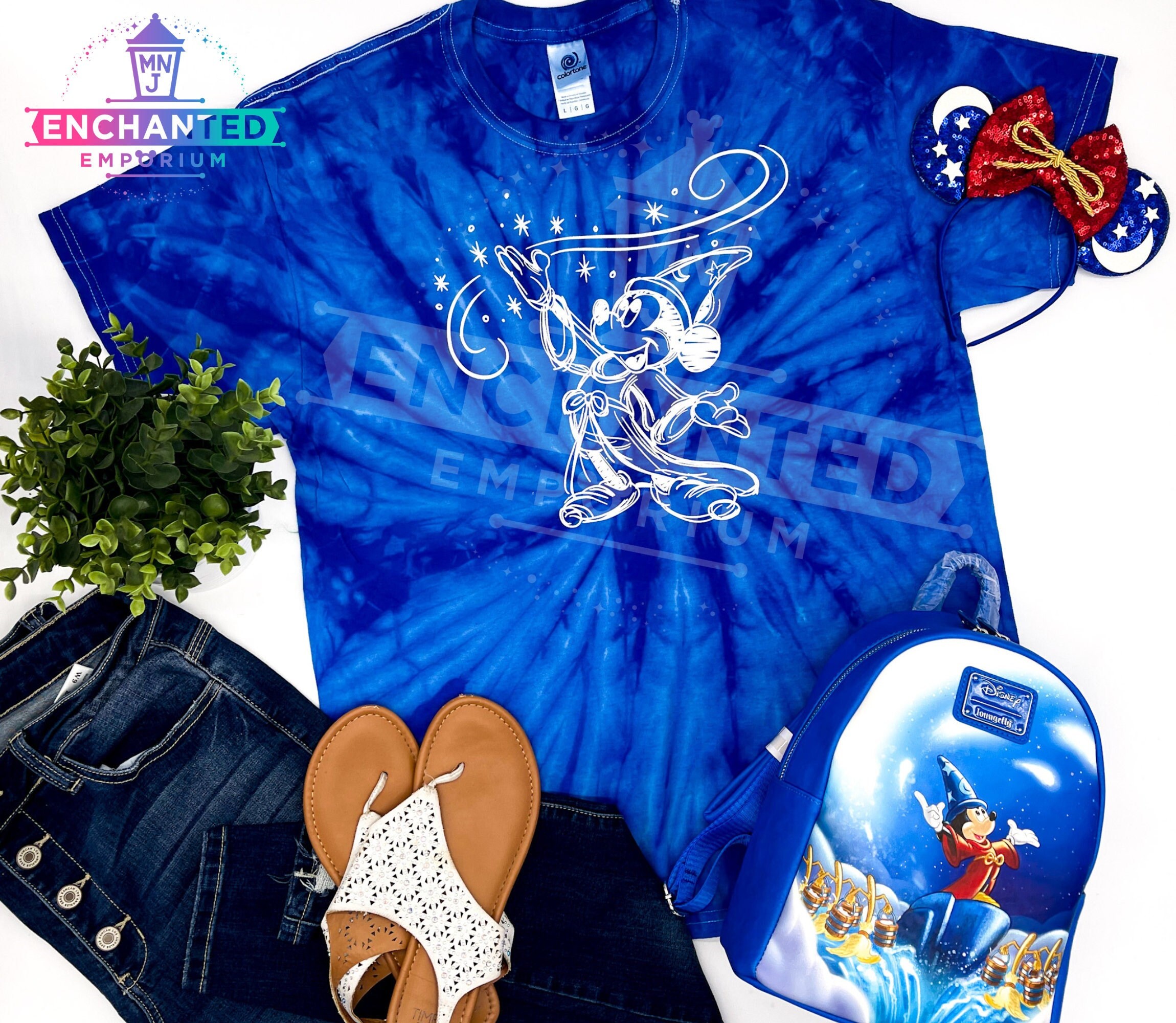 【Disney】US Disney Parks ソーサラーミッキー 半袖Tシャツ ソーサラーミッキーマウスディズニーランドディズニーワールド