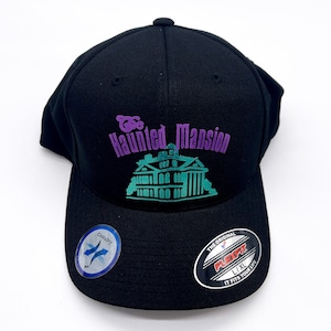Haunted Mansion Hitchhiking Ghosts Disney Inspired Fitted Hat, Youth Adult Women Men Mickey Mouse Disney Fitted Trucker Hat