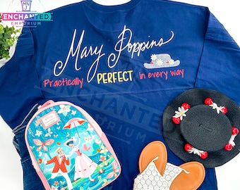 Mary Poppins Practically Perfect in Every Way Supercalifragilisticexpialidocious  Disney Inspired Disneyland Disney World Jersey Shirt