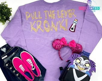 Yzma and Kronk Pull the Lever Emperor's New Groove Disney Inspired Jersey Shirt Disneyland Disney World Jersey Shirt