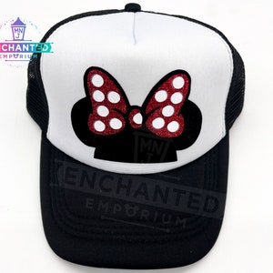 Half Minnie Mouse Head Disney Inspired Youth Adult Women Walt Disney Mickey Mouse Trucker Hat Cap