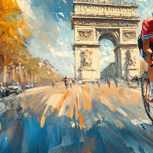 Paisagem da cidade de Paris "Tour de France" Ver presente Pintura a óleo Design Impressão em tela Cartaz Decoração para casa Arte de parede, Presente para decoração de casa