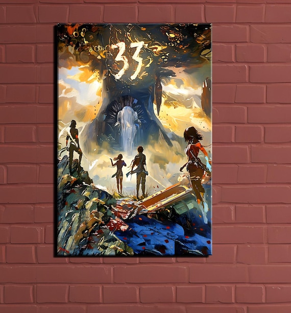 Clair Obscur Expedition 33 Inspired Oil Paint Design Fan Art Print