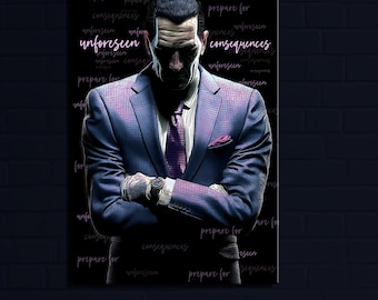 G-Man Canvas Print, Half-Life Inspired Gaming Art