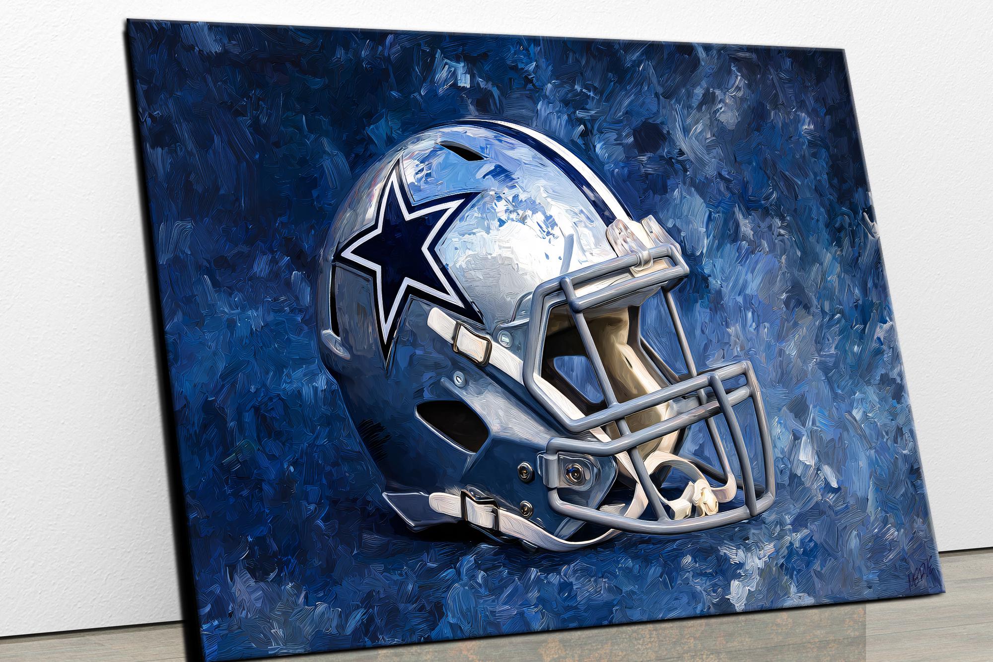 dallas cowboys football helmet photo booth Dallas Cowboys Helmet Canvas Art: NFL Football Fan Gift