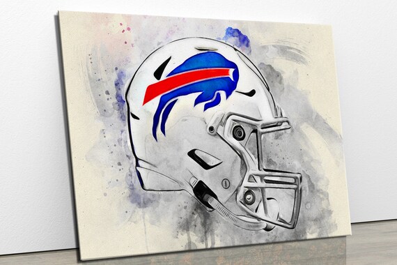 Buffalo Bills Helmet Canvas Art: NFL Football Fan Gift