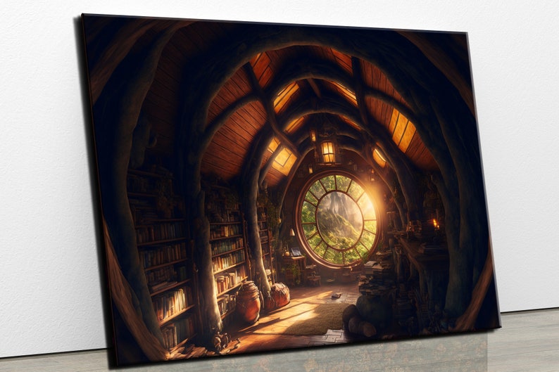 Lord of the Rings Hobbit Shire Library Oil Painting Design - Etsy