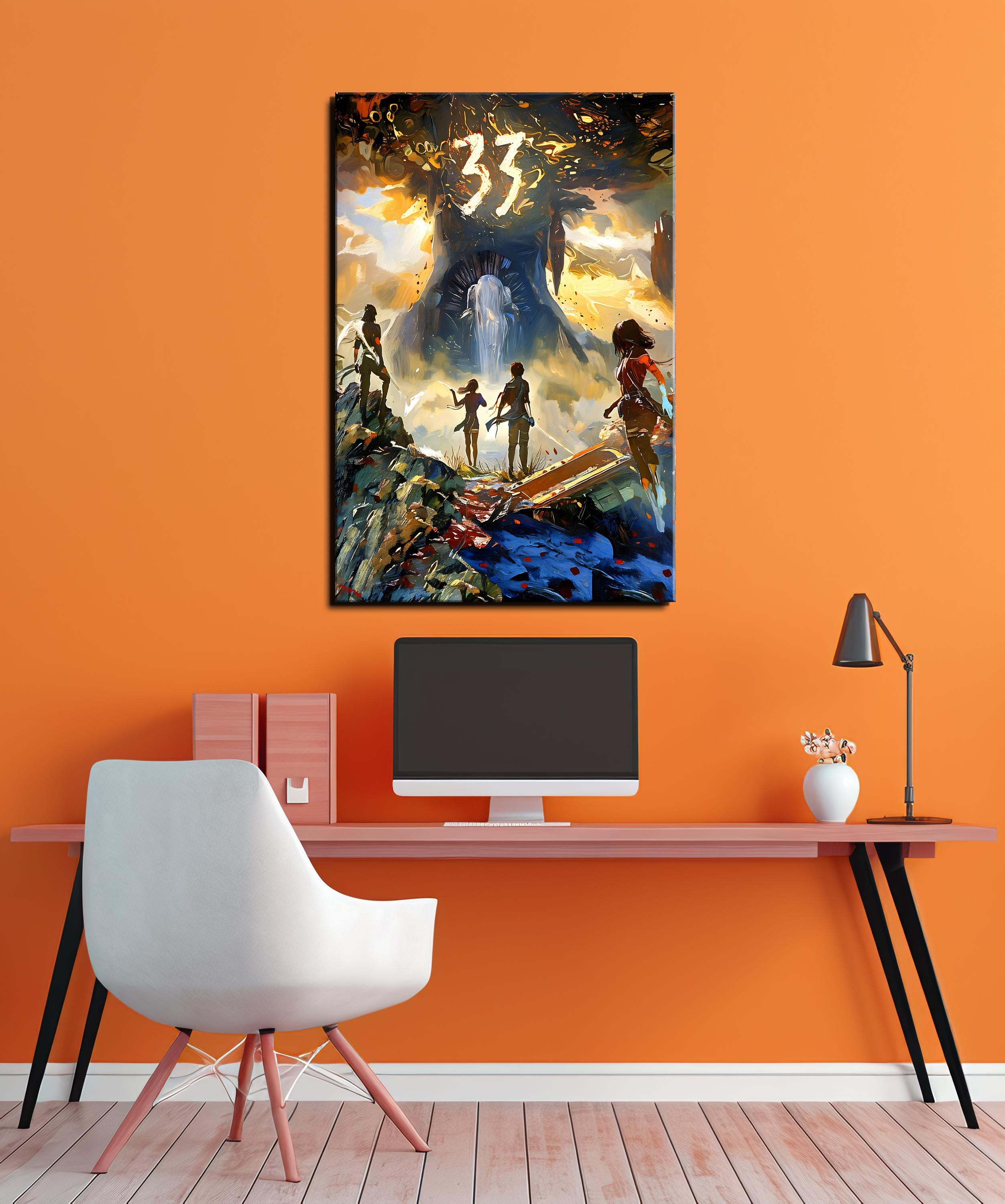 Clair Obscur Expedition 33 Inspired Oil Paint Design Fan Art Print