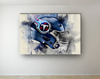 Tennessee Titans Helmet Canvas Art: NFL Football Fan Gift
