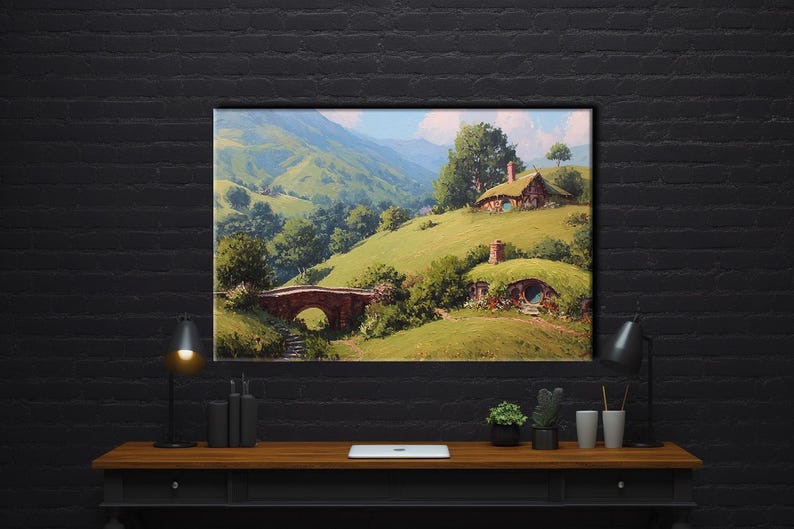 The Shire Canvas Print: Lord of the Rings Fan Art Landscape - Etsy