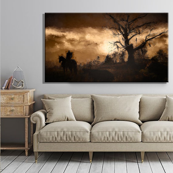 The Witcher Oil Paint Design Canvas Print Wall Art Gift for Fans