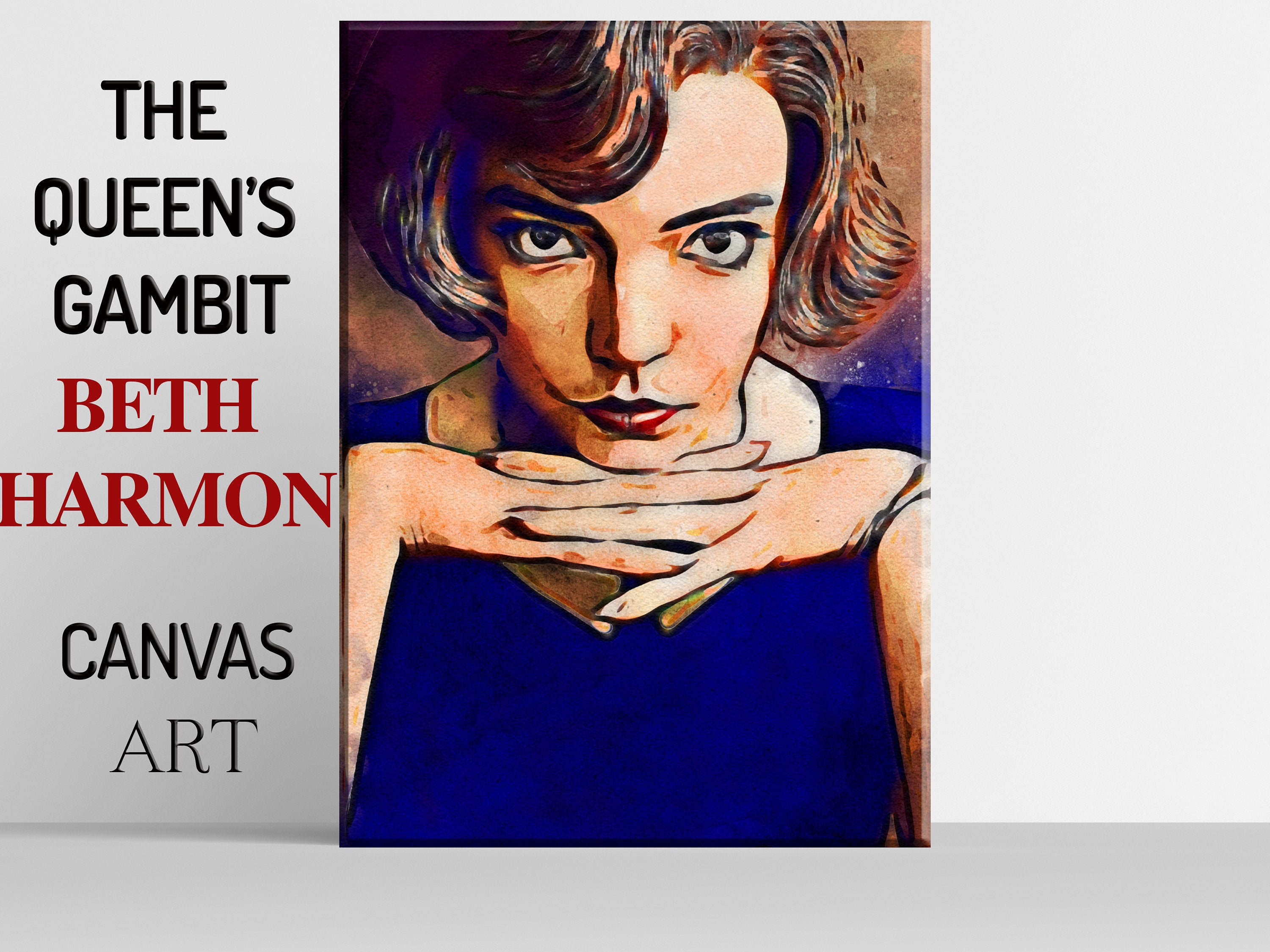 The Queen's Gambit Art Print Beth Harmon Room Decor -  Finland