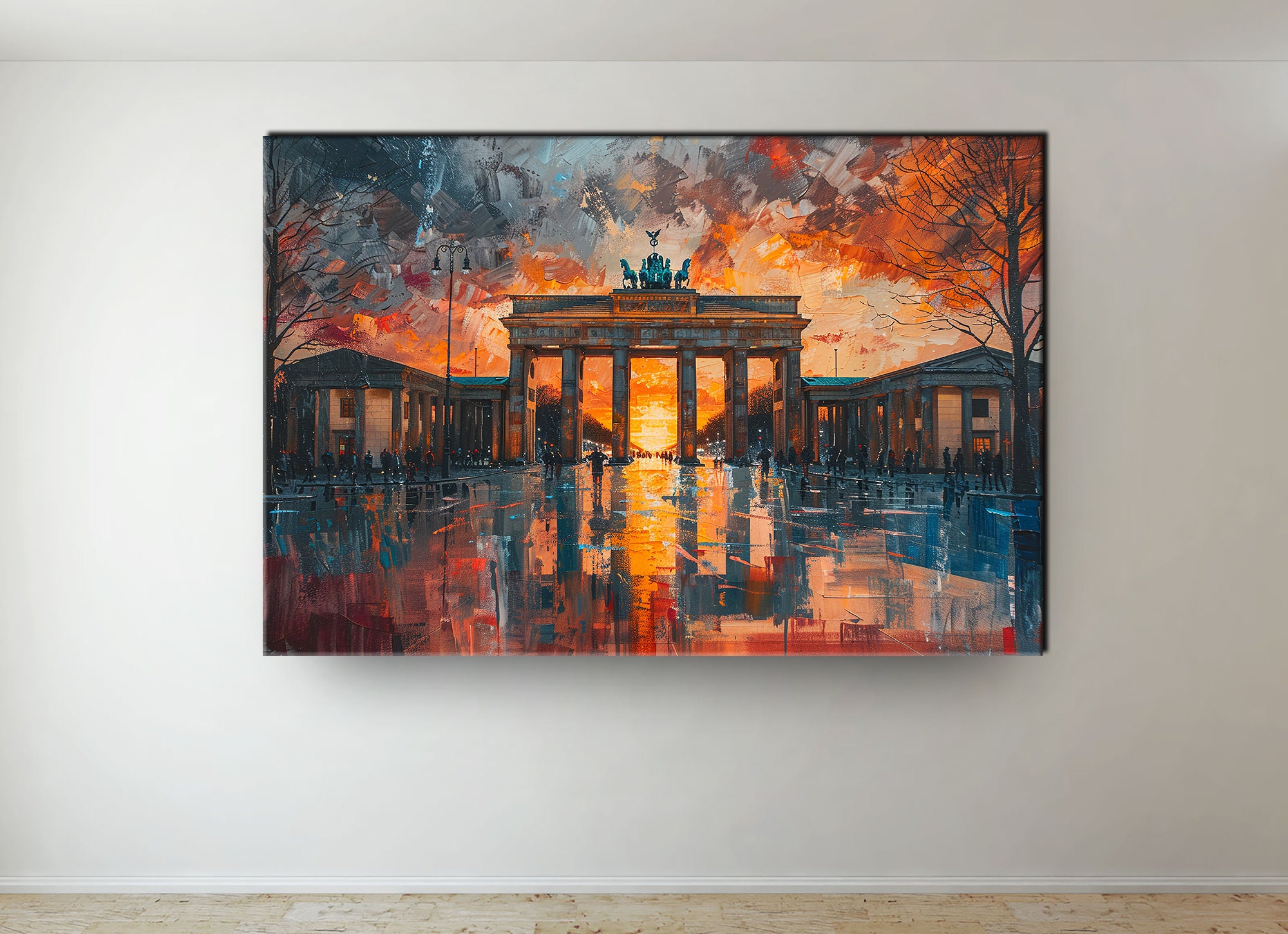 ベルリン市「ブランデンブルク門」ビューギフト油絵デザイン風景