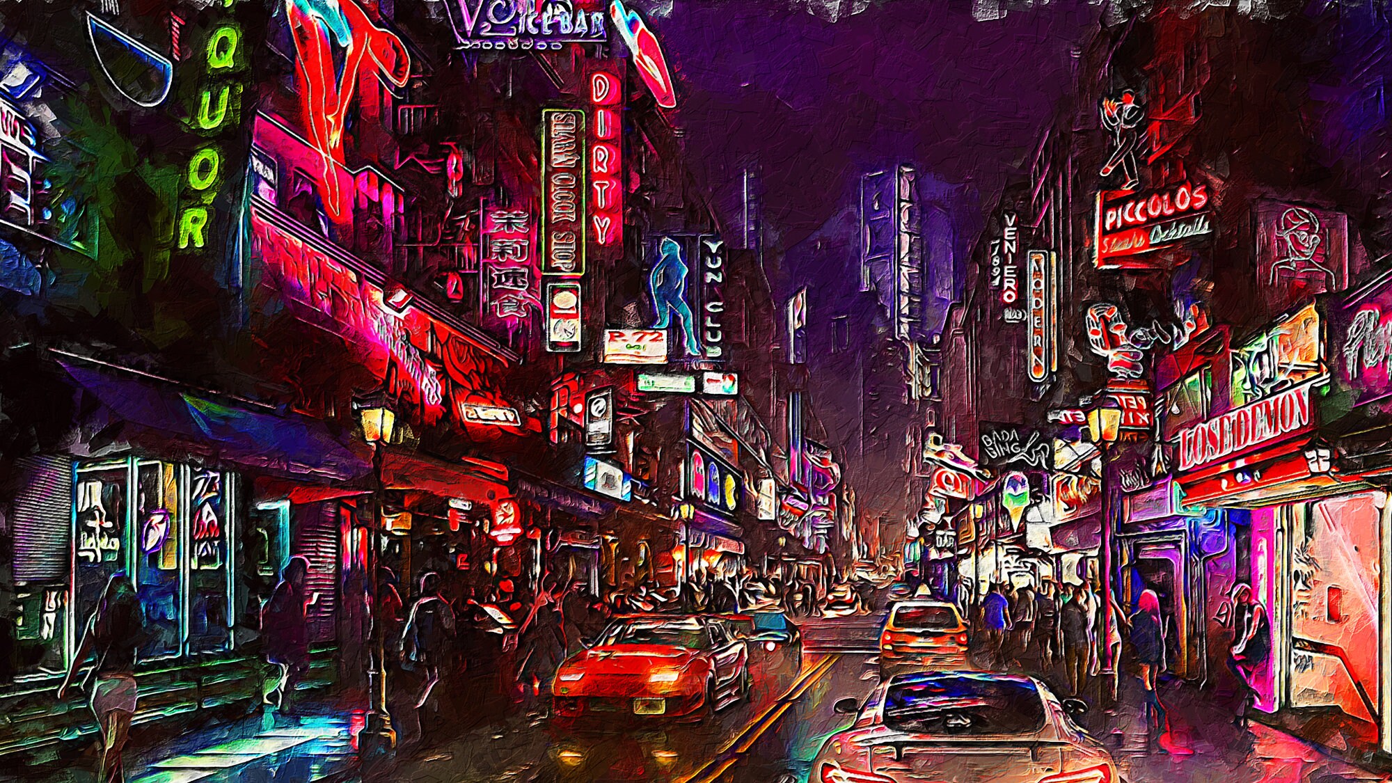 Cyberpunk art Cyberpunk painting cyberpunk gift Oil Paint Etsy