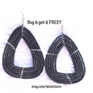 058 Buy 3 get 2 FREE Earrings Set, Zulu Bead Earring, African Earring, African Jewelry For Women, African Clothing, Maasai Earring Wholesale