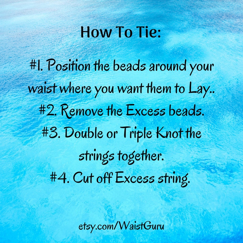 TIE on Waist Beads Waist Beads for Weight Loss Waist Bead Etsy